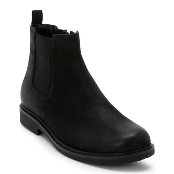 Blondo Waterproof Grant Black Nubuck Leather Chelsea Zip Ankle Boots Booties 8 - Picture 1 of 9